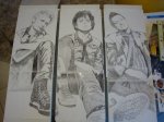 Green Day – Kerry Harris Triptych sketches